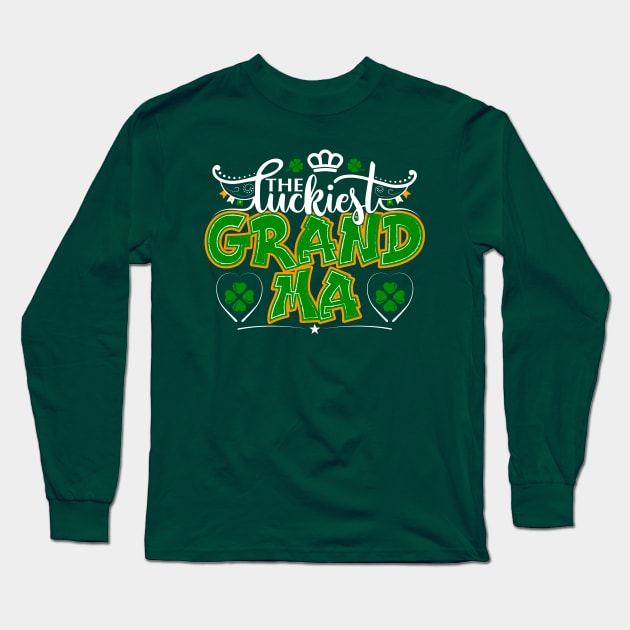 The Luckiest Grandma-Saint Patricks Day Tee Long Sleeve T-Shirt by GoodyBroCrafts